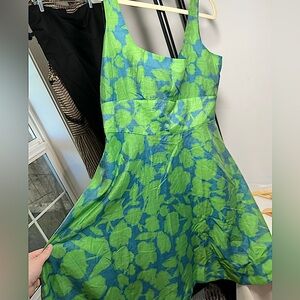 Boden Green and Blue Floral Dress